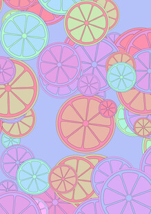缤纷柑橘图案背景设计