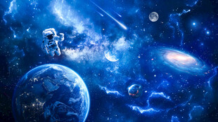 外太空宇宙星球漩涡黑洞银河背景