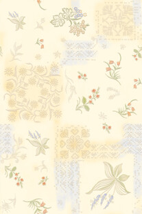 复古花卉拼接图案纹理