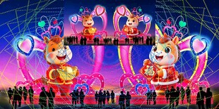 元宵彩灯效果图 过道彩灯