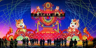 传统花灯彩灯效果图