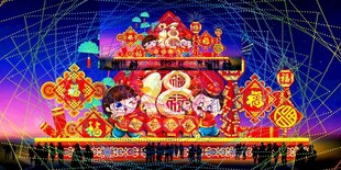 传统花灯彩灯效果图
