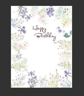 清新手绘植物背景