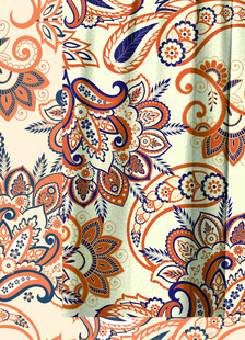 复古佩斯利花纹图案