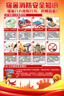 学校单位宿消防安全宣传海报