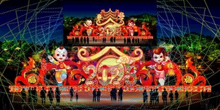 传统花灯彩灯效果图