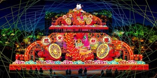 传统花灯彩灯效果图