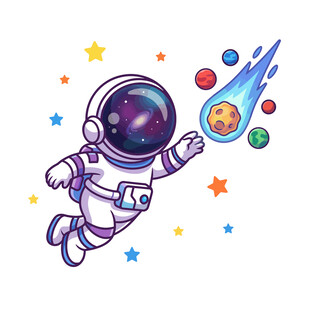可爱宇航员与流星星球