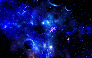 蓝色星空图