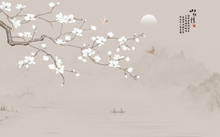 新中式花鸟画背景墙