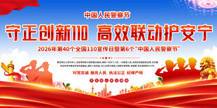 全国110宣传日展板
