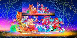 传统花灯彩灯效果图