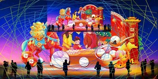 元宵彩灯效果图