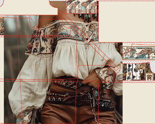 复古风服饰细节展示