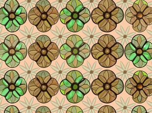 复古花卉几何图案纹理