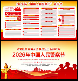 人民警察节宣传栏