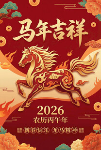 2026新年马年吉祥贺图