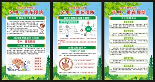 世界卒中日展板