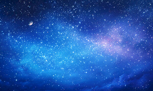 蓝色星空图