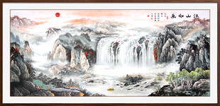工笔国画山水