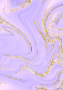 淡紫金纹流体艺术背景图
