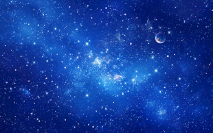 蓝色宇宙星空背景图
