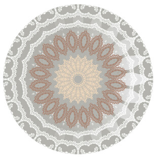 圆形复古花纹装饰图案