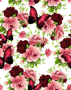 花卉蝴蝶精美图案