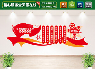 融媒体中心文化墙