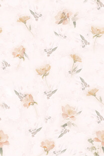 淡雅花卉飞鸟图案背景