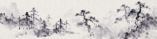 杜邦纸水墨松树背景贴图