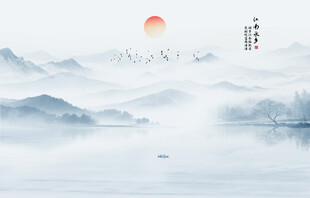 新中式禅意水墨画