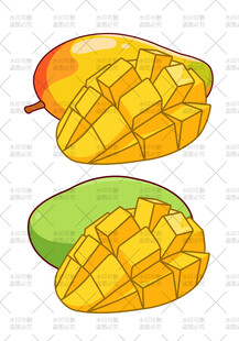 卡通芒果插画