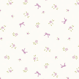 梦幻花卉小鹿图案背景