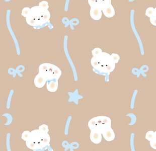 小熊蝴蝶结图案背景