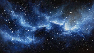 蓝色星空图