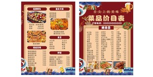 美味佳肴菜单设计展示