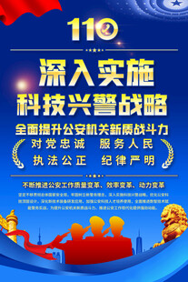 科技兴警战略标语海报