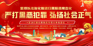 严打黑恶犯罪宣传展板