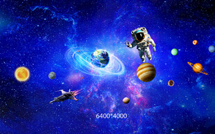 星际飞船在宇宙中穿梭