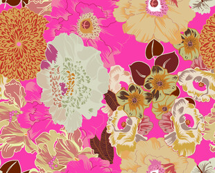 粉色花卉图案背景纹理