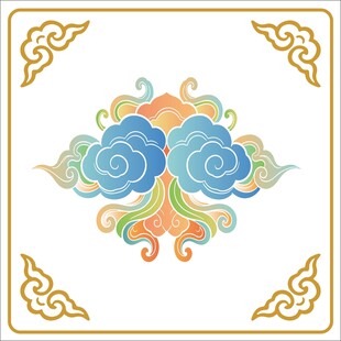 中式传统云纹装饰图案