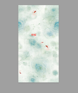 清新水墨风绿色背景图