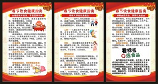 春节健康教育知识展板