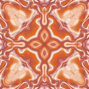 橙色几何抽象花纹图案