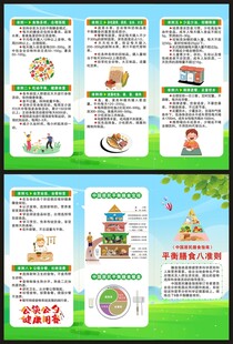 平衡膳食八准则三折页