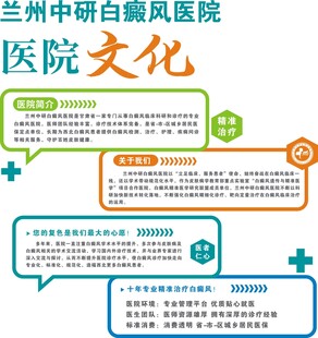 兰州中研白癜风医院文化展示