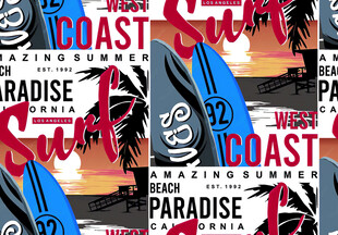 热带天堂主题装饰海报