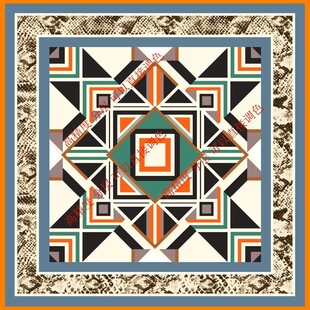 方巾 豹几何图案民族风装饰瓷砖