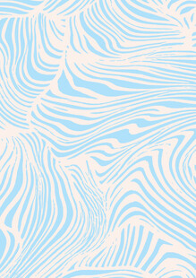 蓝粉渐变波纹抽象背景图